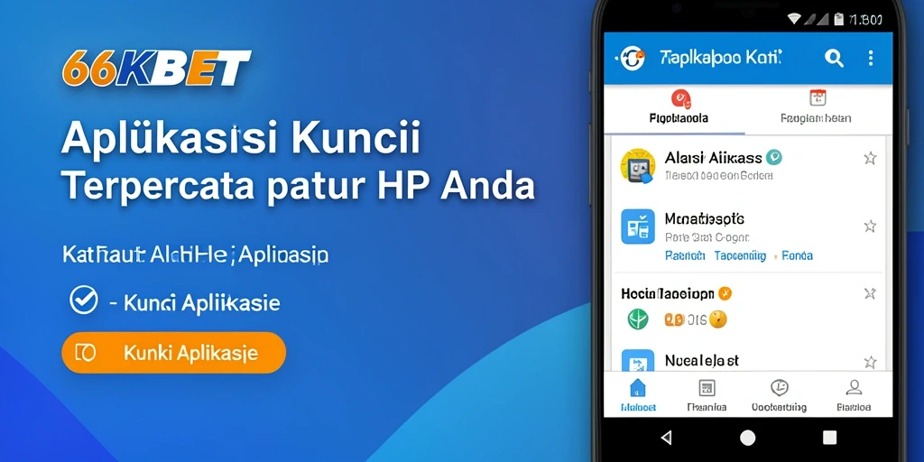 Tampilan antarmuka 66KBET dengan fitur penguncian aplikasi.
