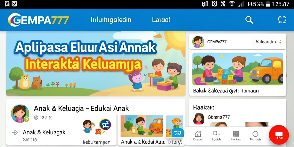 Tampilan antarmuka GEMPA777 yang menarik untuk anak-anak.