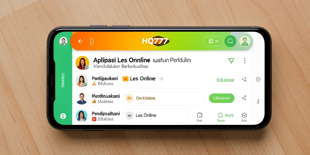 Antarmuka pengguna HQ777 yang modern dan interaktif.