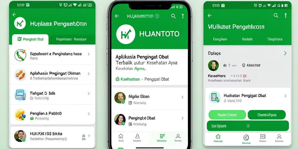 Tampilan antarmuka <strong>HUJANTOTO</strong> untuk pengingat obat yang mudah digunakan.
