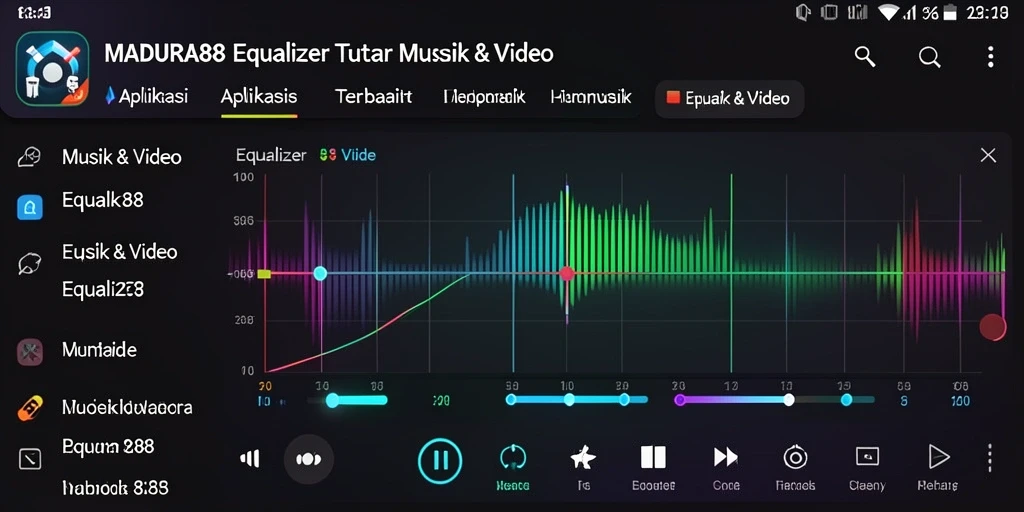 Antarmuka <strong>MADURA88</strong> yang intuitif dengan fitur Equalizer lengkap.