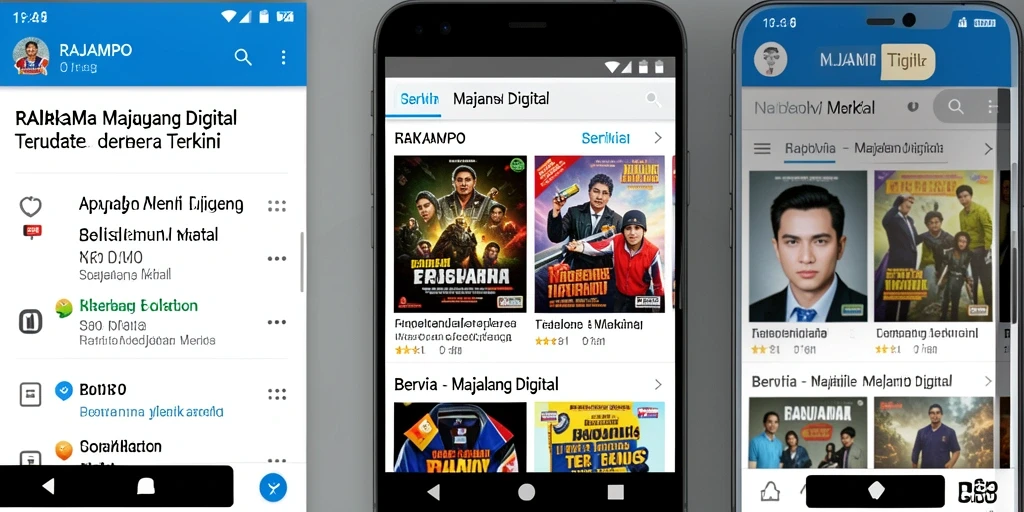 Antarmuka aplikasi RAJAMPO dengan fitur berita digital terkini.
